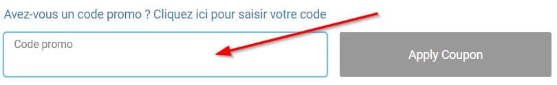 Code promotionnel sur les formulaire d'inscription