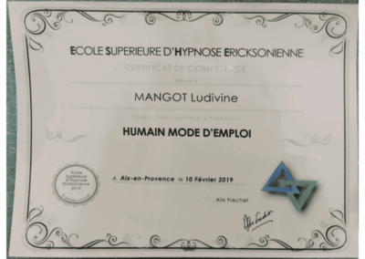Ludivine Mangot, Certificat humain mode d'emploi
