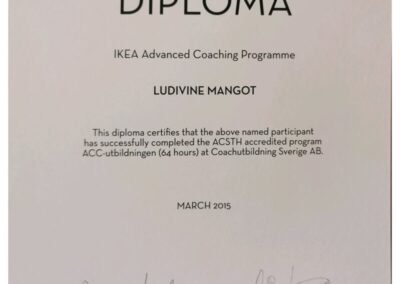 Ludivine Mangot, diploma advanced coaching programme