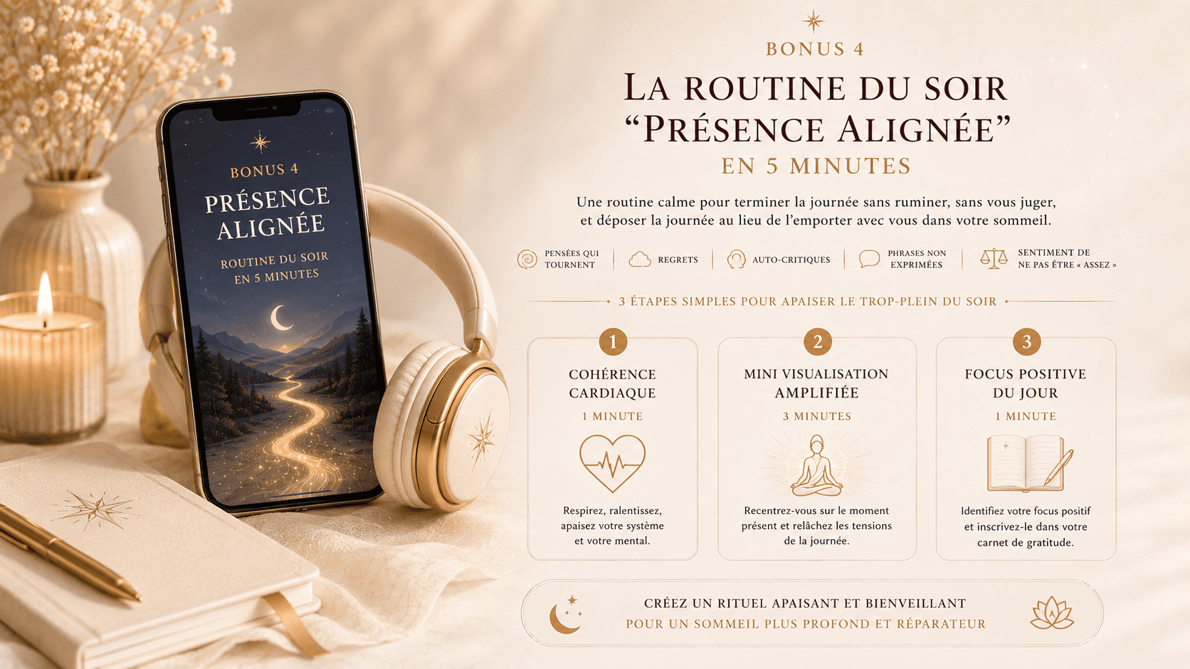 Défi R.E.V.I.E. - Bonus 4 - La routine du soir "Présence Alignée"